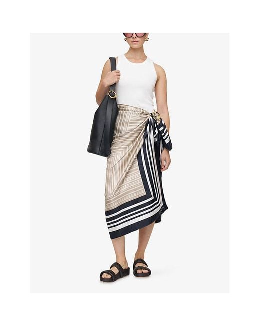 Joseph Multicolor Nixie Oversized Silk Scarf