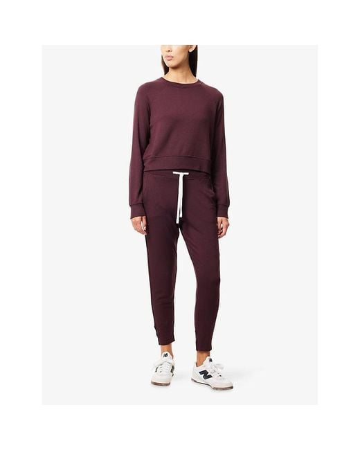 Splits59 Purple Brooks Fleece Stretch-Modal Sweatshirt