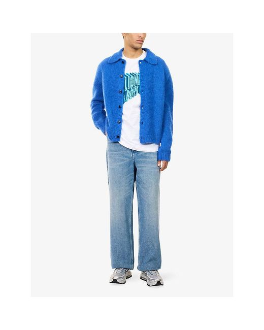 BBCICECREAM Blue 3D Arch Short-Sleeve Cotton T-Shirt for men