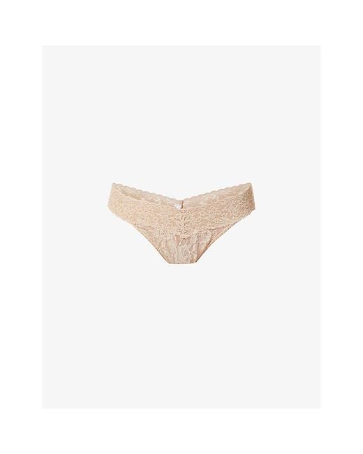 Hanky Panky White Signature Original-Rise Stretch-Jersey Thong
