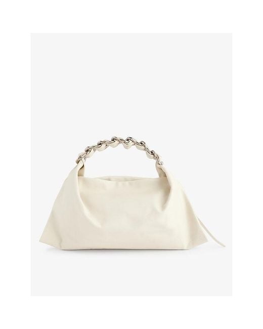 Burberry White Swan Medium Leather Shoulder Bag