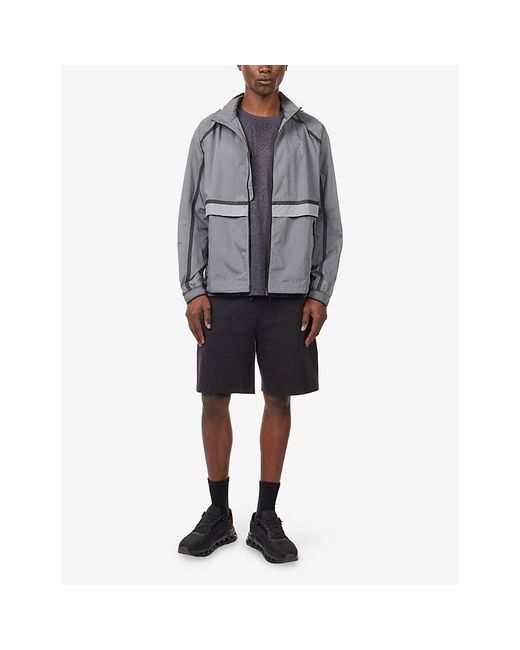 On Shoes Gray Performance Volt Hooded Shell Jacket for men