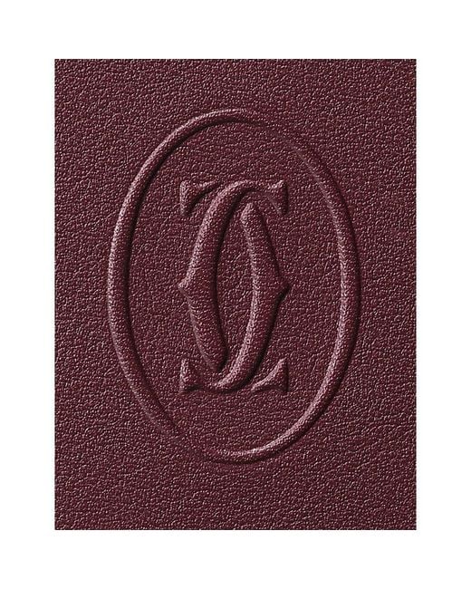 Cartier Purple Must De 4Cc Leather Card Holder