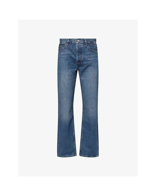 FRAME Blue Relaxed-Fit Straight-Leg Denim Jeans for men