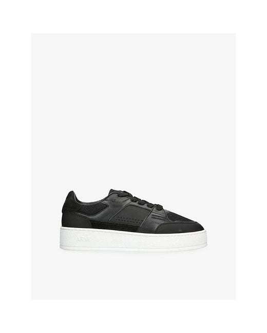 Arne Black Arena 2.0 Leather Trainers for men