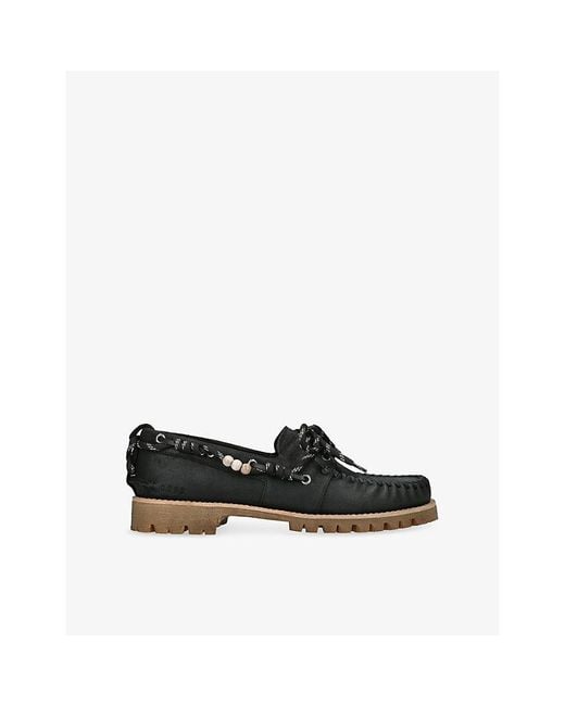 Golden Goose Deluxe Brand Black Cruise Beaded Suede Loafers for men