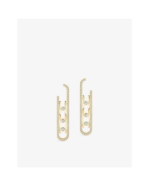 Messika Metallic Move 10Th 18Ct And 1Ct Diamond Earrings