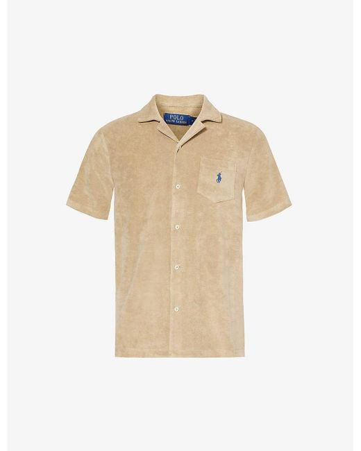 Polo Ralph Lauren Natural Regular-fit Terry-texture Cotton And Recycled Polyester-blend Shirt X for men