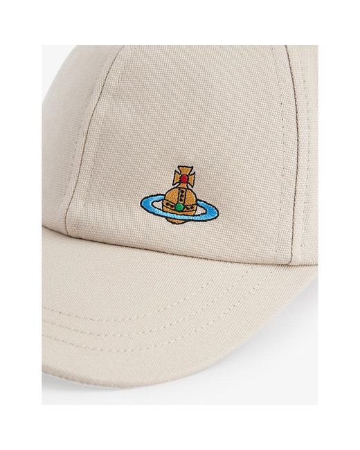 Vivienne Westwood Natural Brand-embroidered Cotton-canvas Baseball Cap
