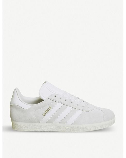 Adidas White Gazelle Suede Trainers for men