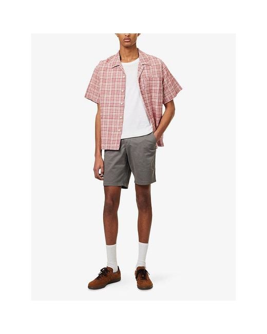 PAIGE Gray Phillips Stretch-Cotton Shorts for men