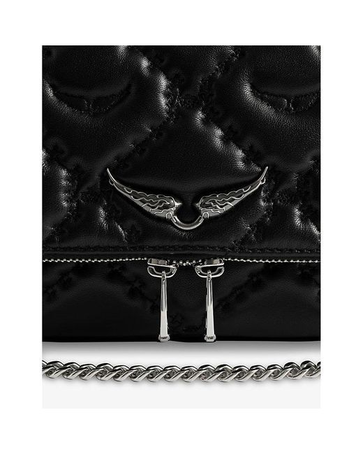 Zadig & Voltaire Black Rocky Ii Xl Leather Shoulder Bag