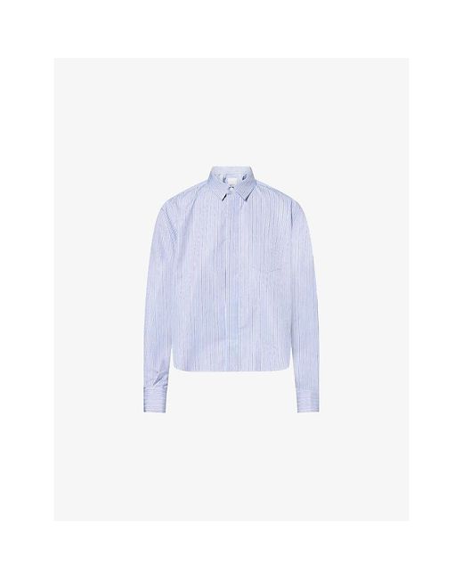 Sacai Blue Cotton Poplin X Nylon Twill Shirt