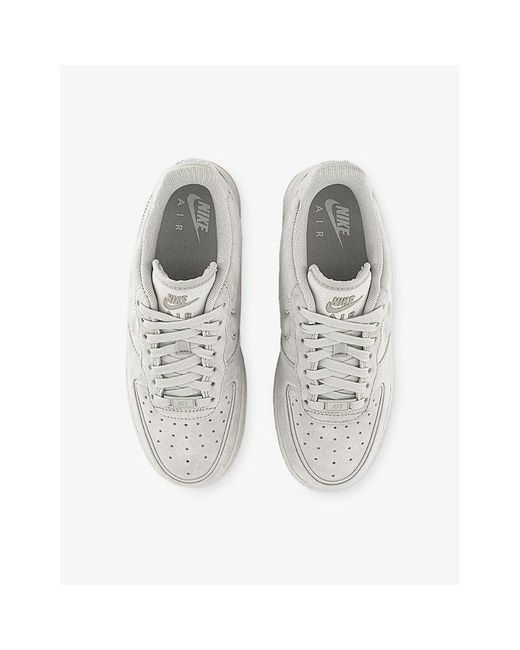 Nike White Air Force 1 Suede Trainers