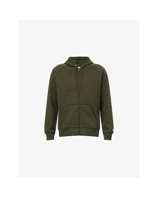 Carhartt Green Hooded Chase Cotton-Blend Jacket for men