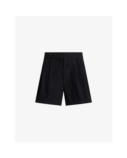 Polo Ralph Lauren Black Relaxed-Fit Mid-Rise Cotton Shorts