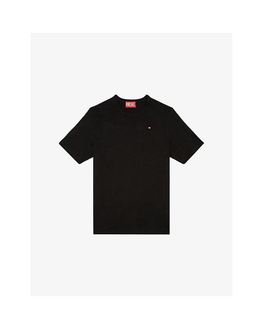 DIESEL Black T-Adjust-Microdiv Cotton-Jersey T-Shirt for men