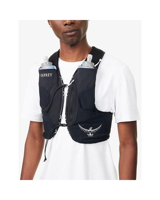 Osprey Black Duro Lt Run Hydration Vest With 500Ml Flasks for men