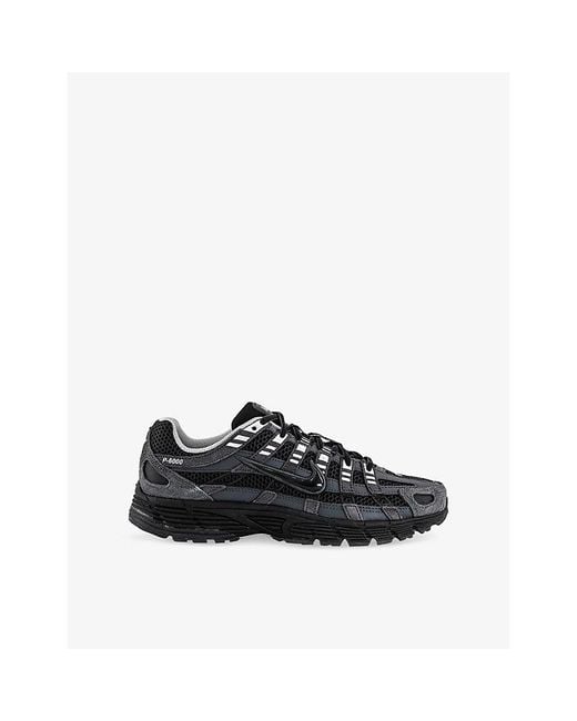 Nike Black P-6000 Suede And Mesh Trainers for men