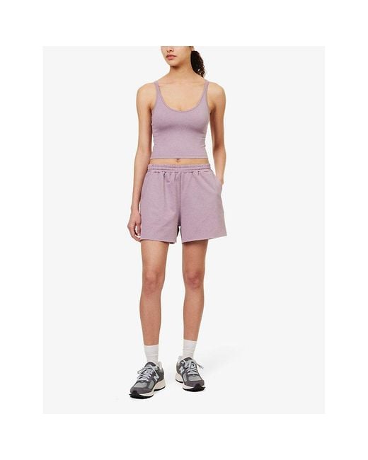 vuori Pink Boyfriend Mid-rise Relaxed-fit Stretch-recycled Polyester Shorts