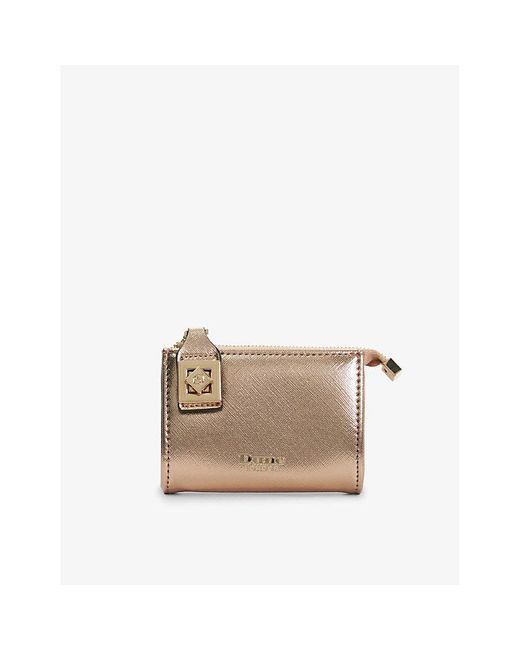 Dune Natural Koined Metallic Faux-leather Purse
