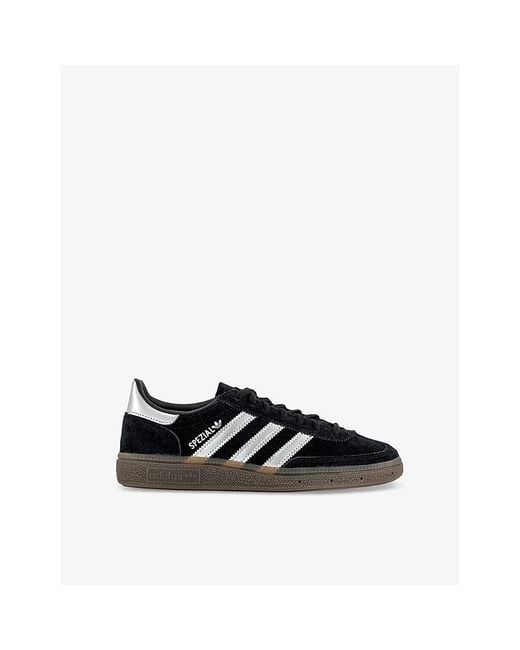 Adidas Black Handball Spezial Suede Low-Top Trainers