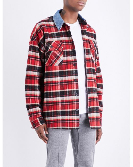 Fear Of God Red Fifth Collection Oversized Denim Shirt for men
