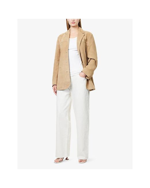 GOOD AMERICAN White Good Standard Baggy Denim Jeans