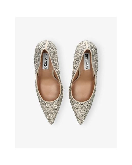 Steve Madden White Thrive Heeled Woven Courts