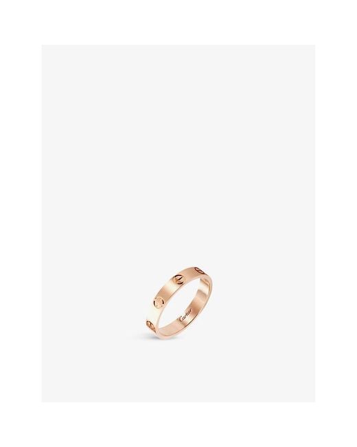 Cartier White Love Small 18Ct Rose- Wedding Band