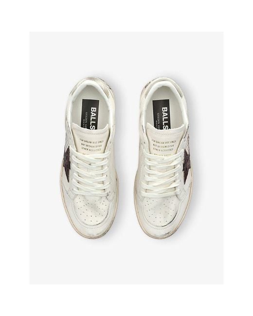 Golden Goose Deluxe Brand White Ball Star 12247 Leather Low-Top Trainers