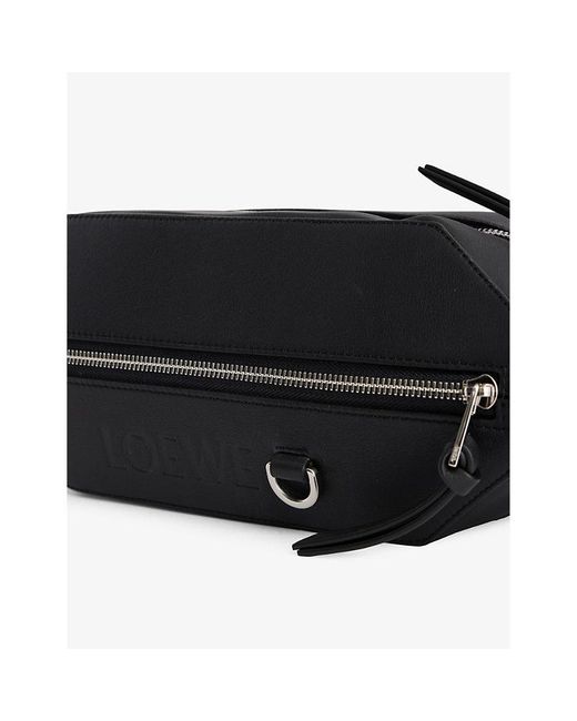 Loewe Black Convertible Sling Leather Cross-body Bag for men