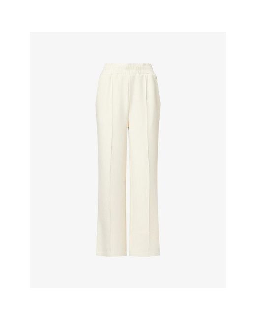 Varley White The Wide-Leg 30In Drawstring Stretch-Woven Jogging Bottoms