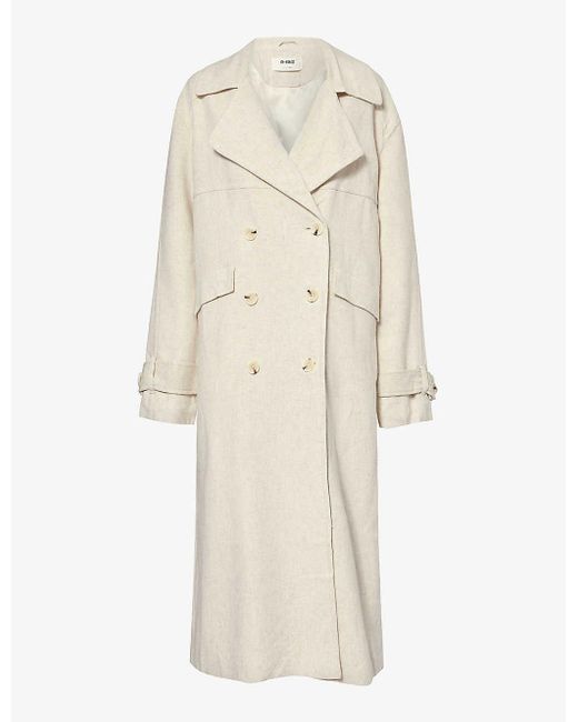 4th & Reckless Natural Tanya Double-breasted Woven Coat
