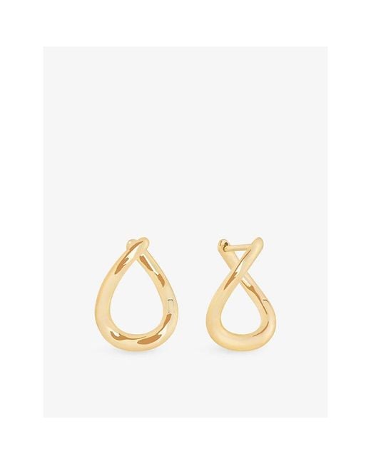 Astrid & Miyu Metallic Molten 14Ct- Hoop Earrings
