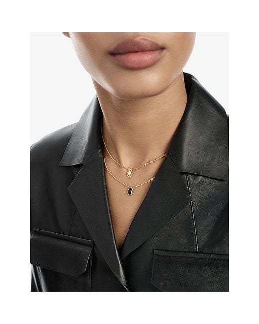 Boucheron White Serpent Bohème Xs Motif 18Ct- 0.65Ct Onyx And 0.03 Diamond Pendant Necklace