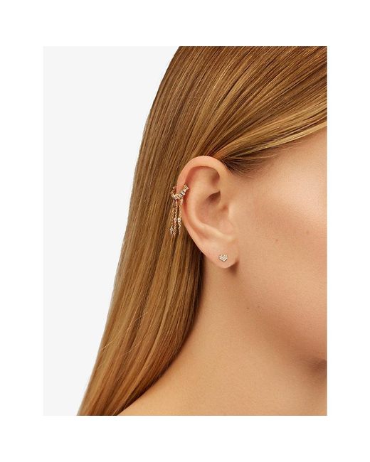 Kismet by Milka White Petit Cherish 0.07Ct Diamond Stud Earring