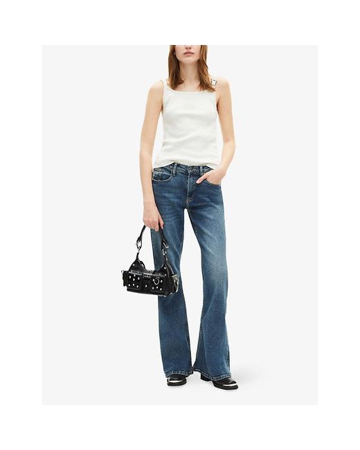 The Kooples White Buckle-Embellished Slim-Fit Stretch-Cotton Vest