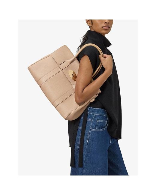 Mulberry Natural Bayswater Leather Tote Bag