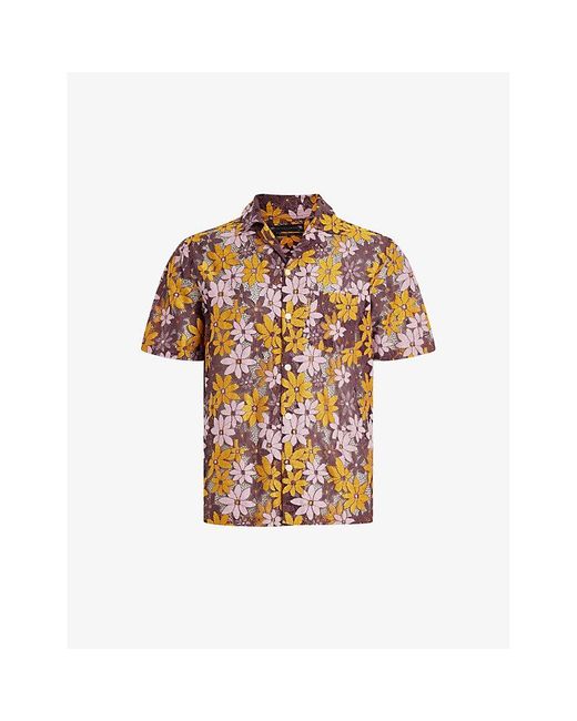 AllSaints Multicolor Visalia Floral-print Relaxed-fit Woven Shirt for men