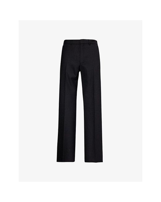 Casablancabrand Black Slim-leg Wool-blend Trousers for men