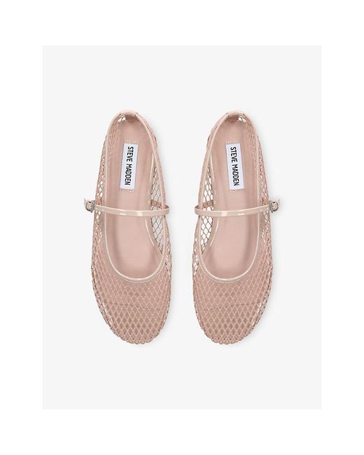 Steve Madden White Mags Woven Ballet Flats
