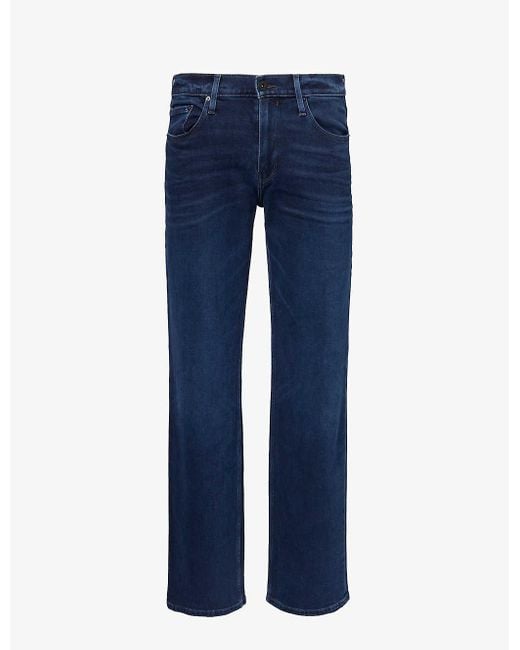 PAIGE Blue Doheny Flare Straight-leg Regular-fit Stretch-denim Jeans for men