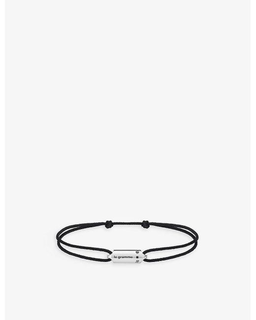 Le Gramme White Le 3g Sterling-silver And Cord Bracelet for men