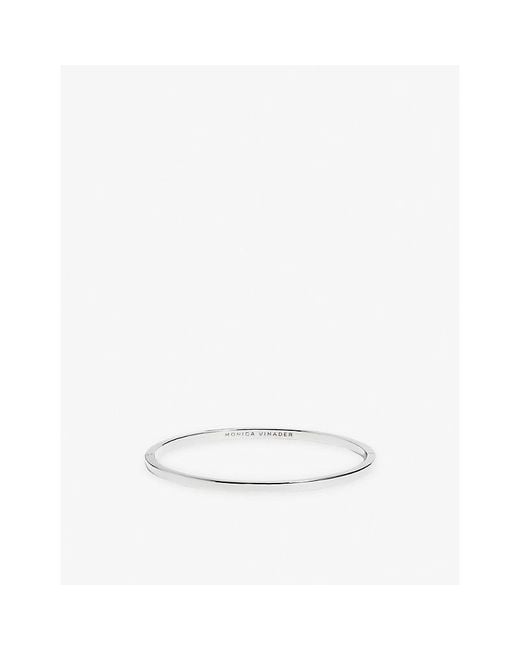 Monica Vinader White Essential Sterling- Bangle