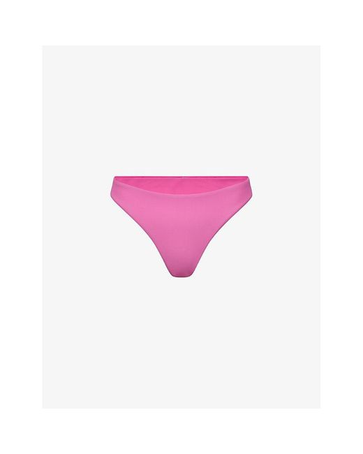 Reiss Pink Carina Mid-rise Bikini Briefs