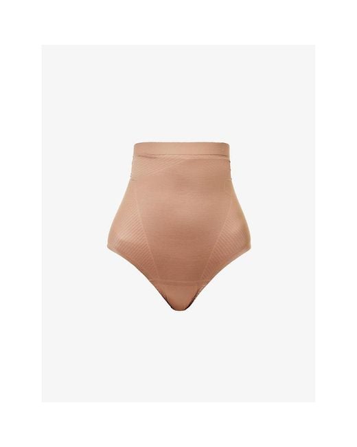 Spanx Natural Thinstincts 2.0 High-rise Stretch-woven Thong