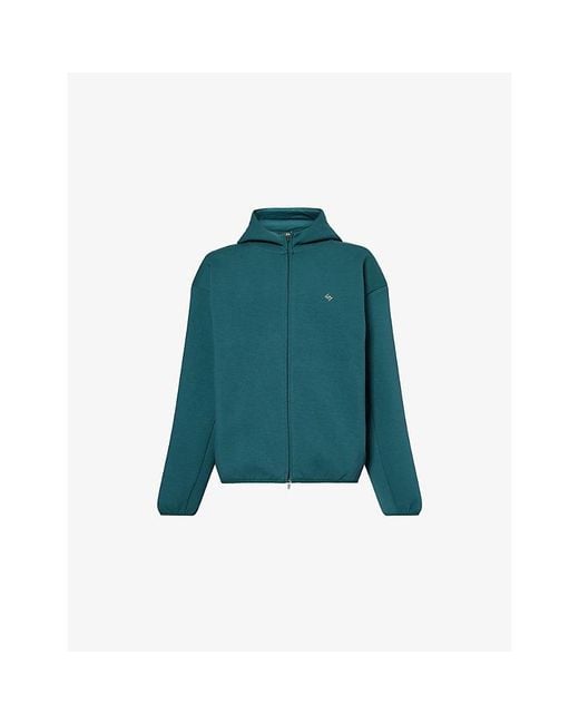 247 BY Represent Green Numbers Zip-Up Cotton-Jersey Hoody for men