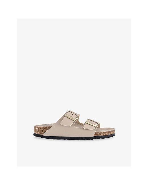 Birkenstock Natural Arizona Two-Strap Leather Sandals