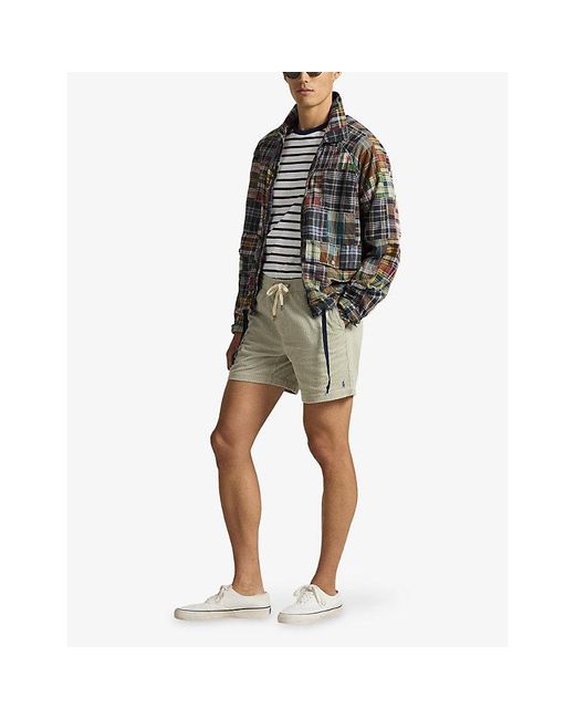 Polo Ralph Lauren Green Prepsters Logo-Embroidered Cotton-Corduroy Shorts for men